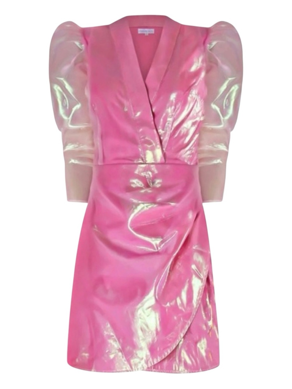 Madeleine Simon Aurora Borealis glass dress in pink size Small